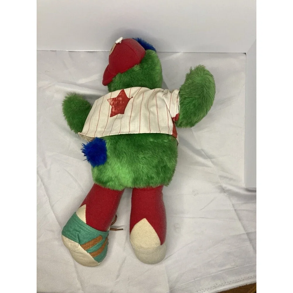 Vintage 1990 Phillie Phanatic Plush Stuffed Animal Medium Pinstripe Jersey